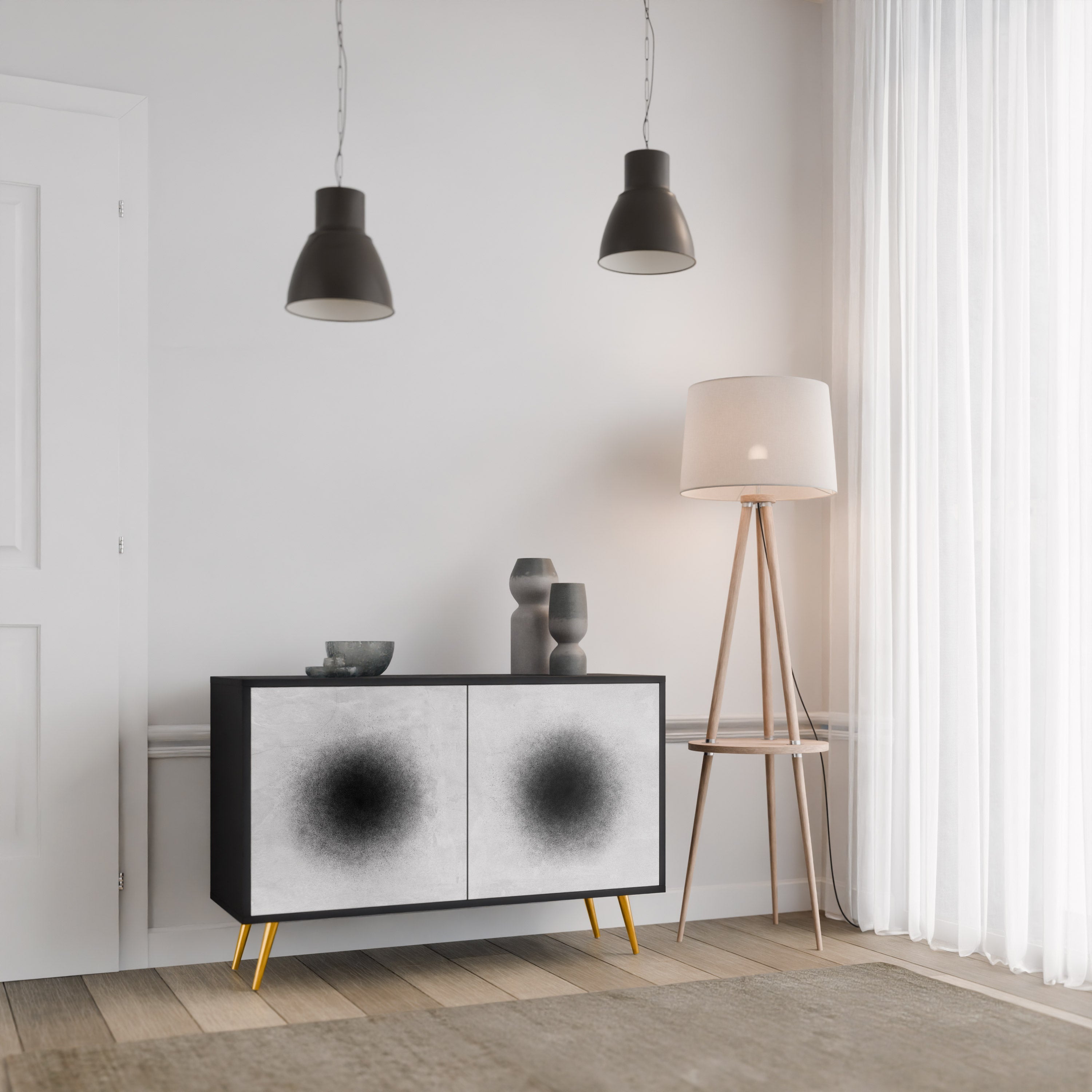 Buffet 2 portes BLACK HOLE finition noire