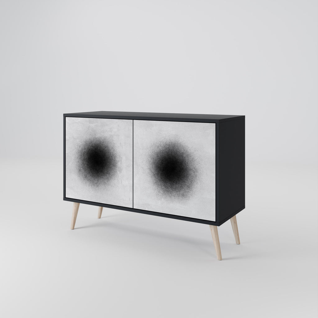 BLACK HOLE 2-Door Sideboard in Black Finish
