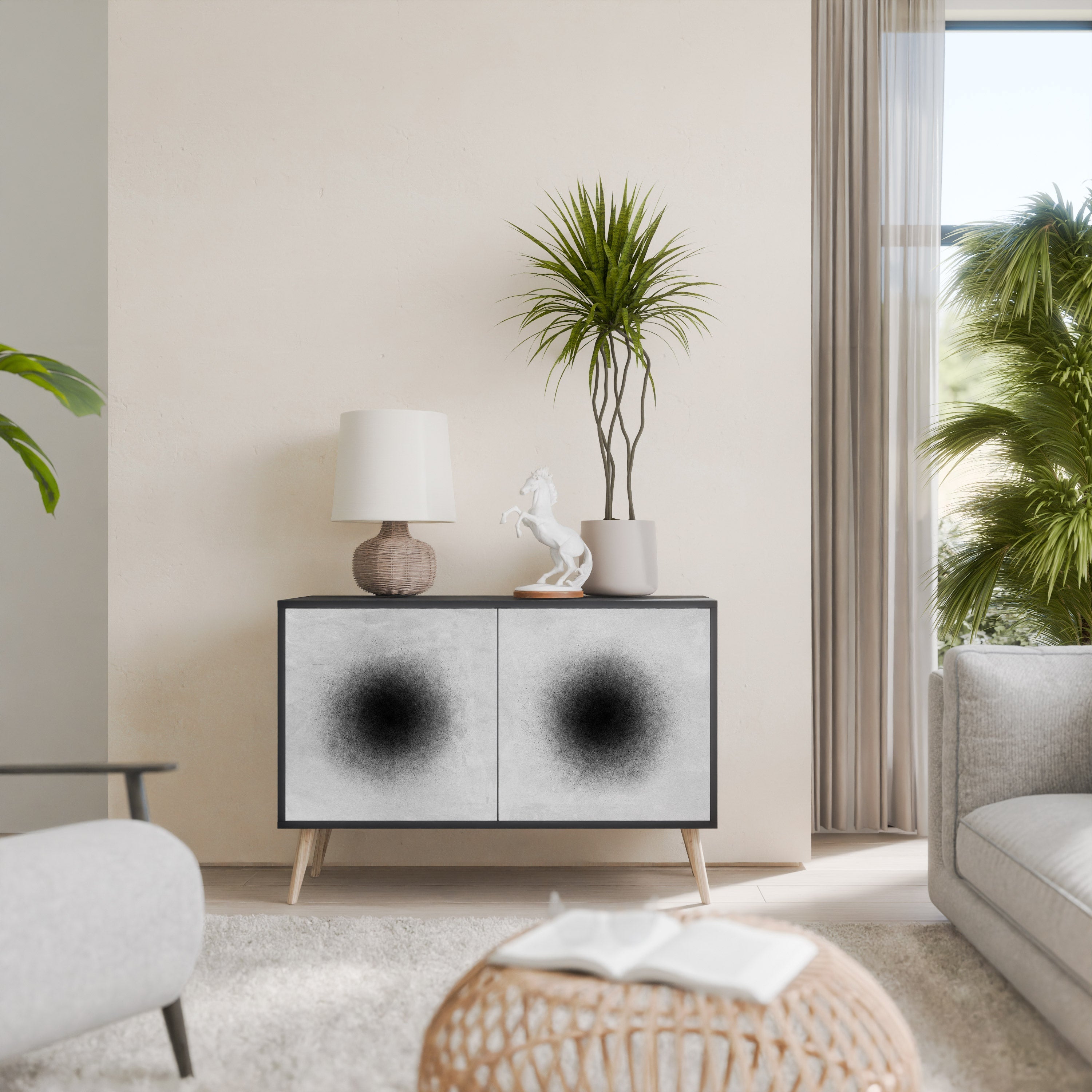 Buffet 2 portes BLACK HOLE finition noire