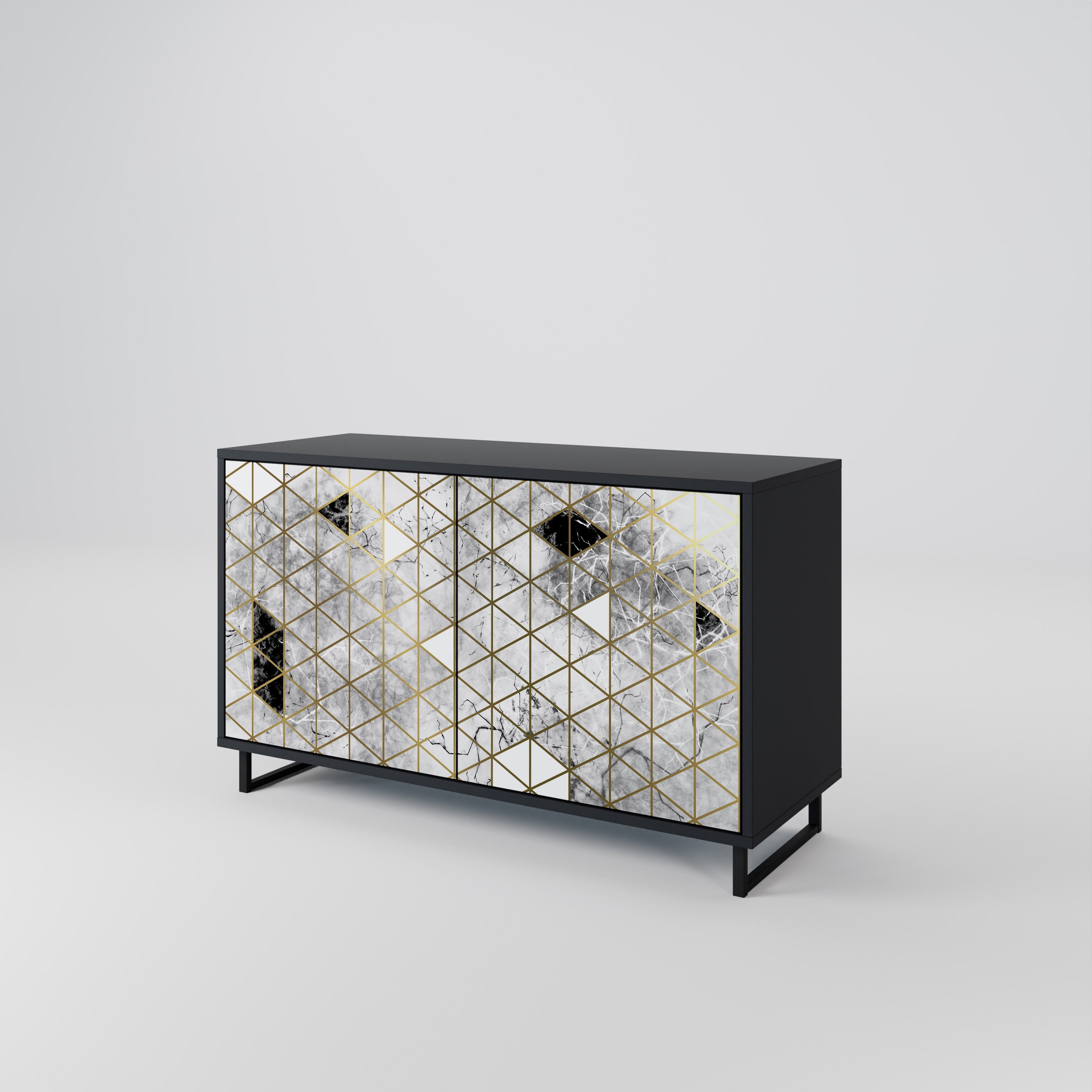 Buffet 2 portes ASHEN ARIA finition noire