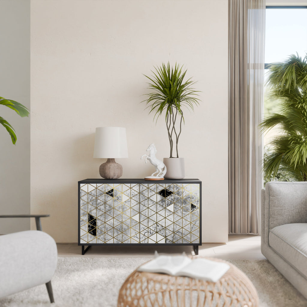 Buffet 2 portes ASHEN ARIA finition noire