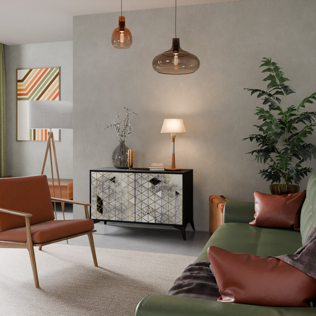 Buffet 2 portes ASHEN ARIA finition noire