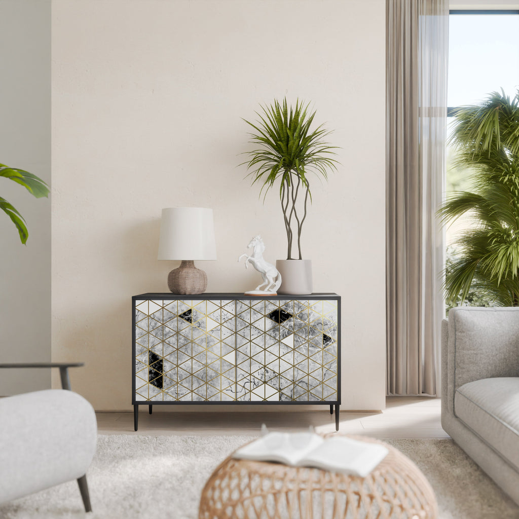 Buffet 2 portes ASHEN ARIA finition noire