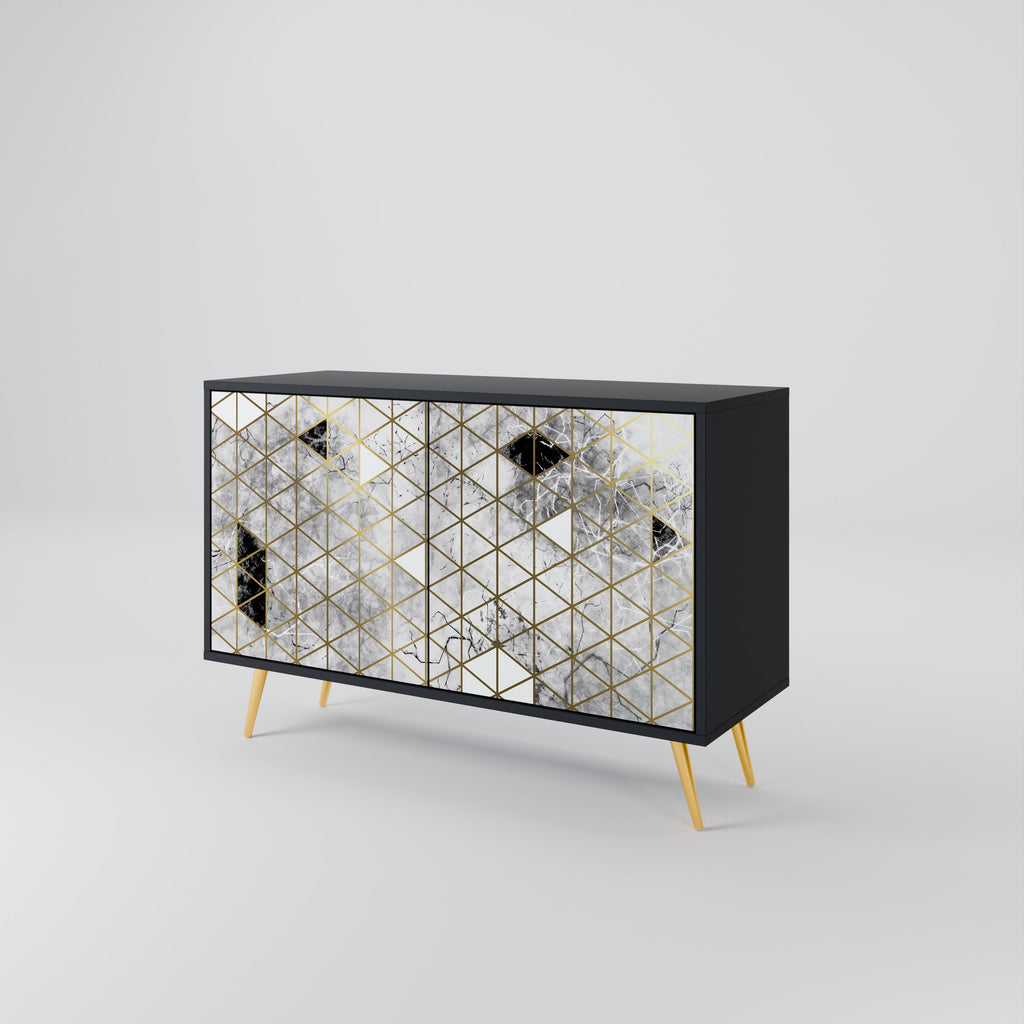 Buffet 2 portes ASHEN ARIA finition noire