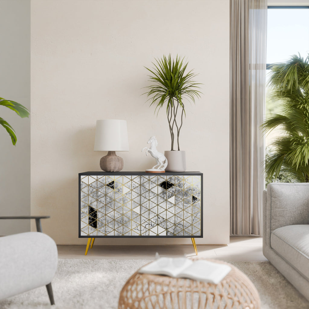 Buffet 2 portes ASHEN ARIA finition noire