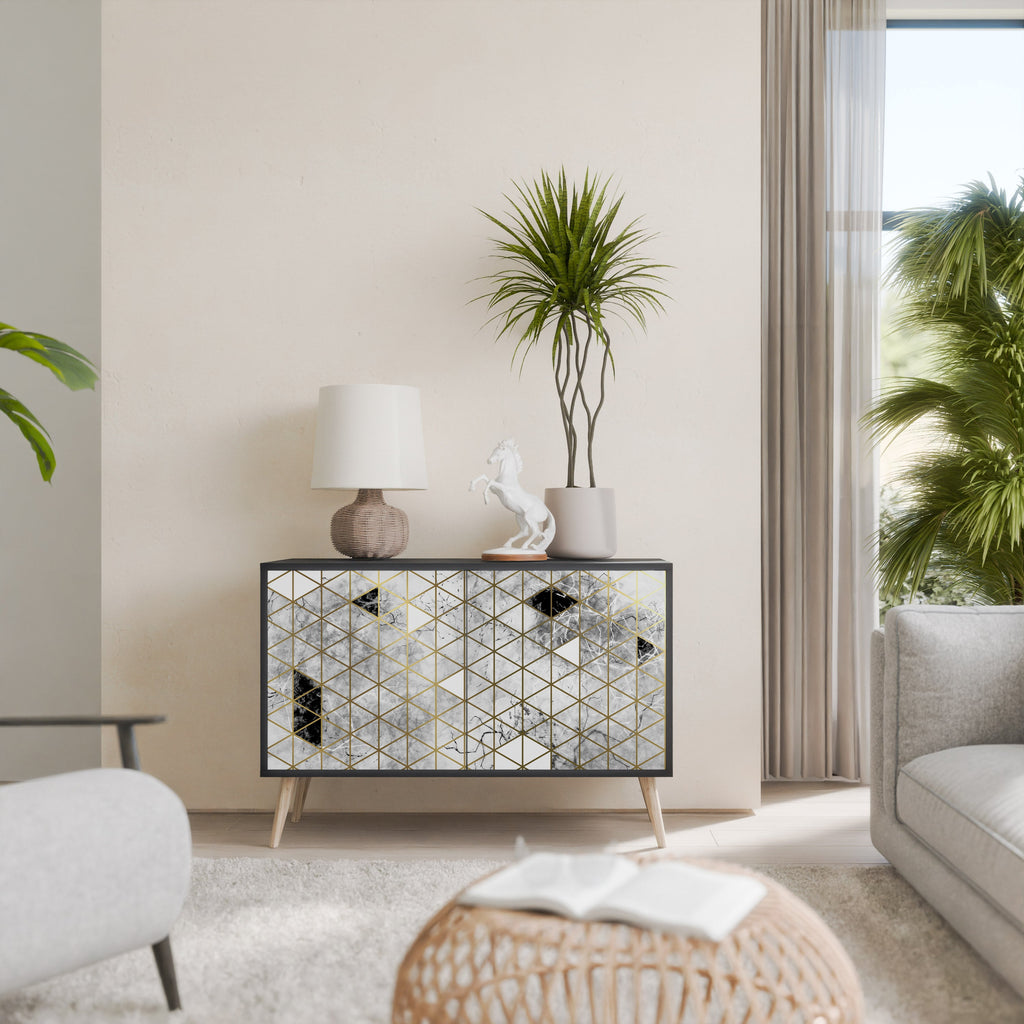 Buffet 2 portes ASHEN ARIA finition noire