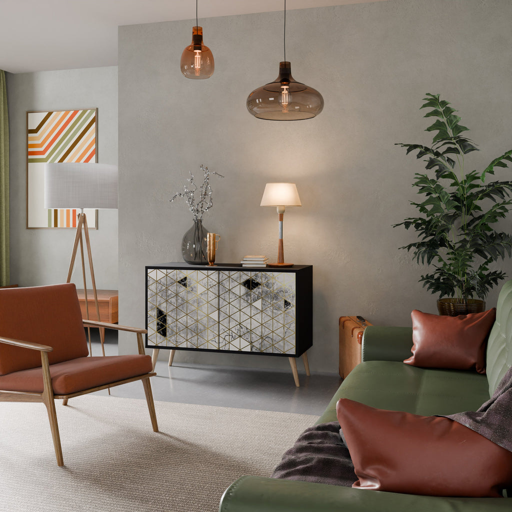 Buffet 2 portes ASHEN ARIA finition noire