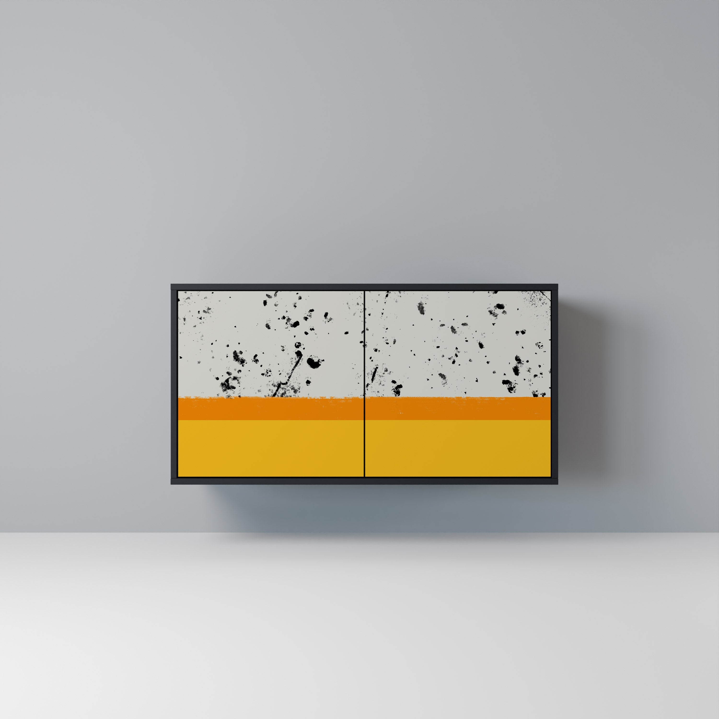 Buffet 2 portes DYED BY ORANGE en finition noire