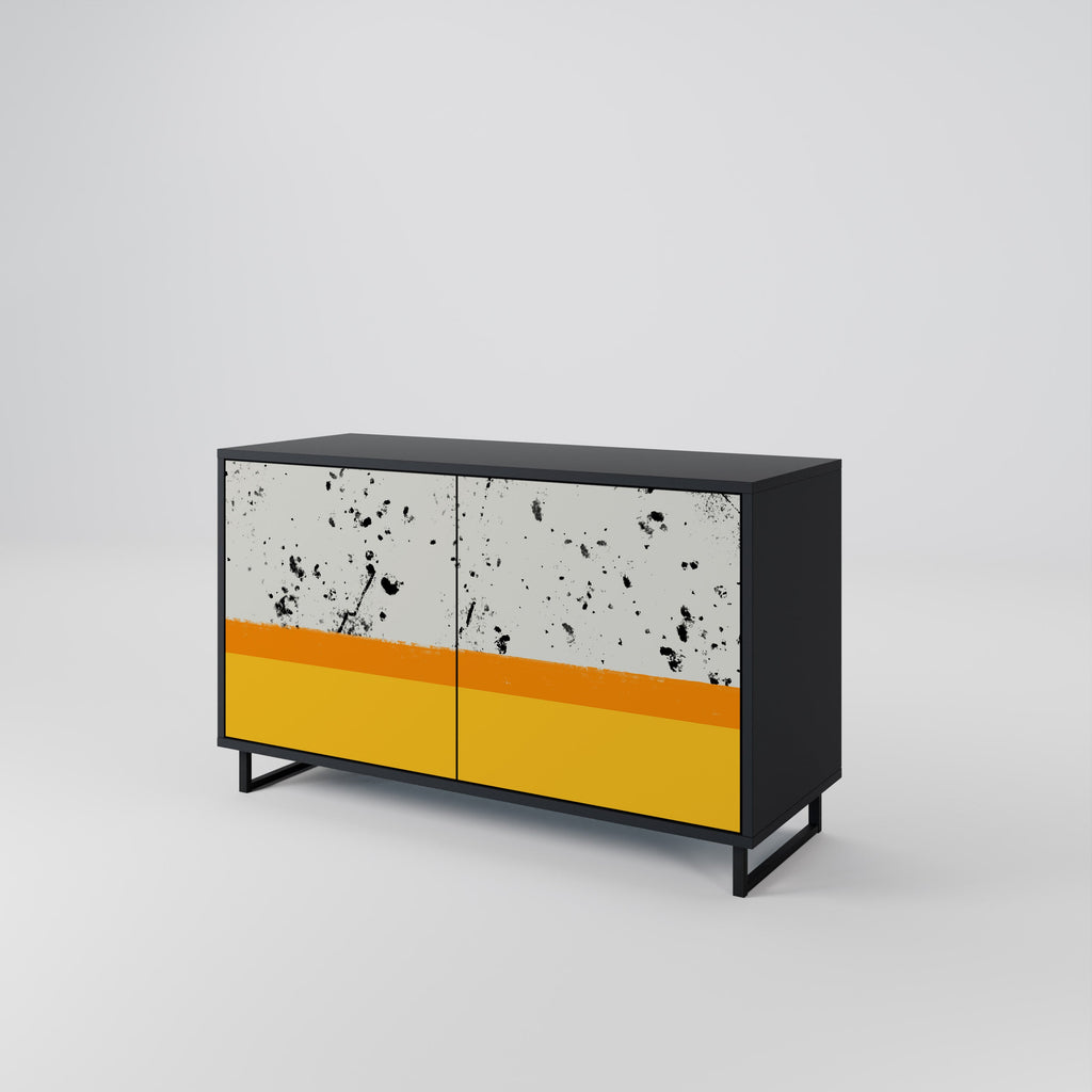 DYED BY ORANGE 2-Door Sideboard in Black Finish
