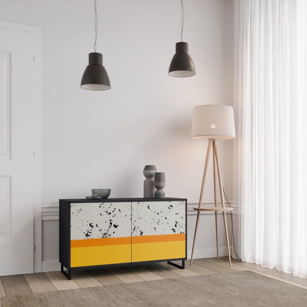 DYED BY ORANGE 2-Door Sideboard in Black Finish