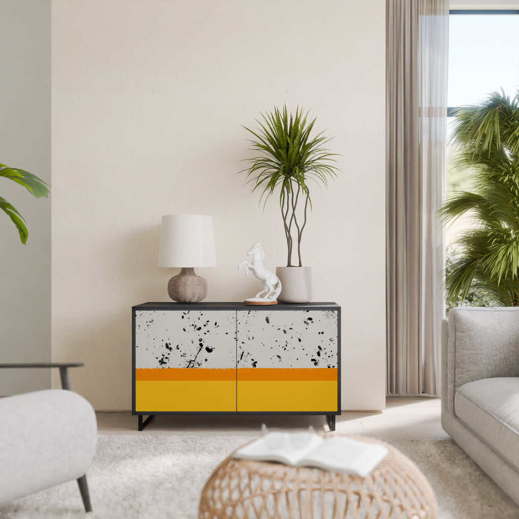 DYED BY ORANGE 2-Door Sideboard in Black Finish