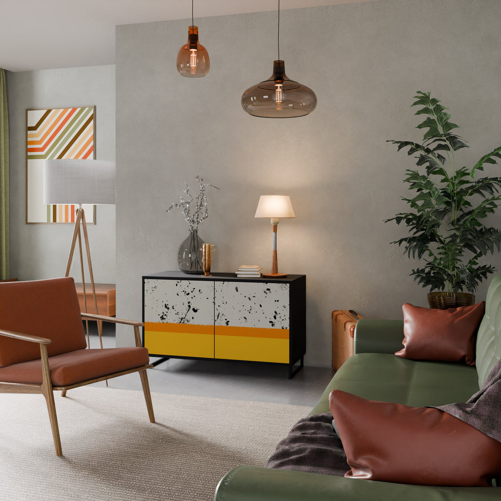 DYED BY ORANGE 2-Door Sideboard in Black Finish