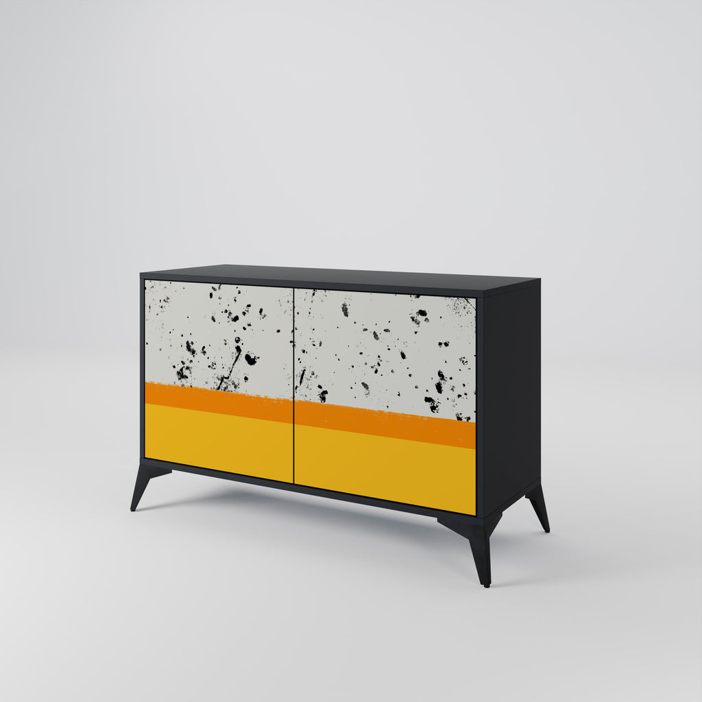 DYED BY ORANGE 2-Door Sideboard in Black Finish