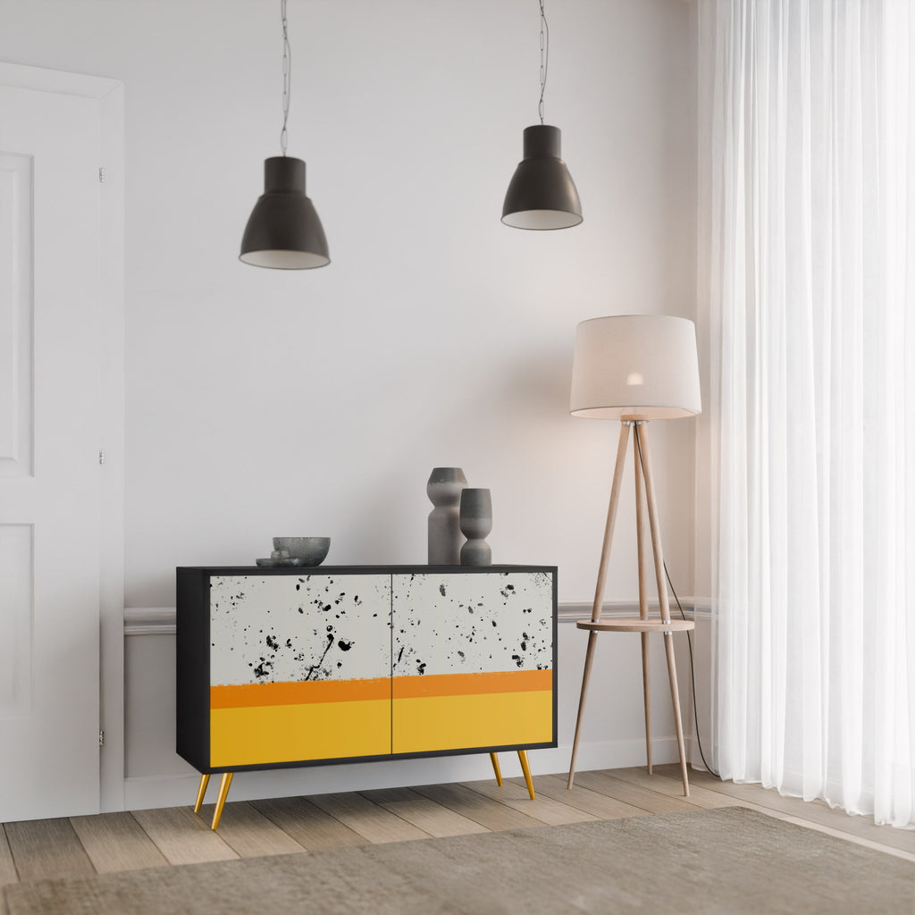 DYED BY ORANGE 2-Door Sideboard in Black Finish