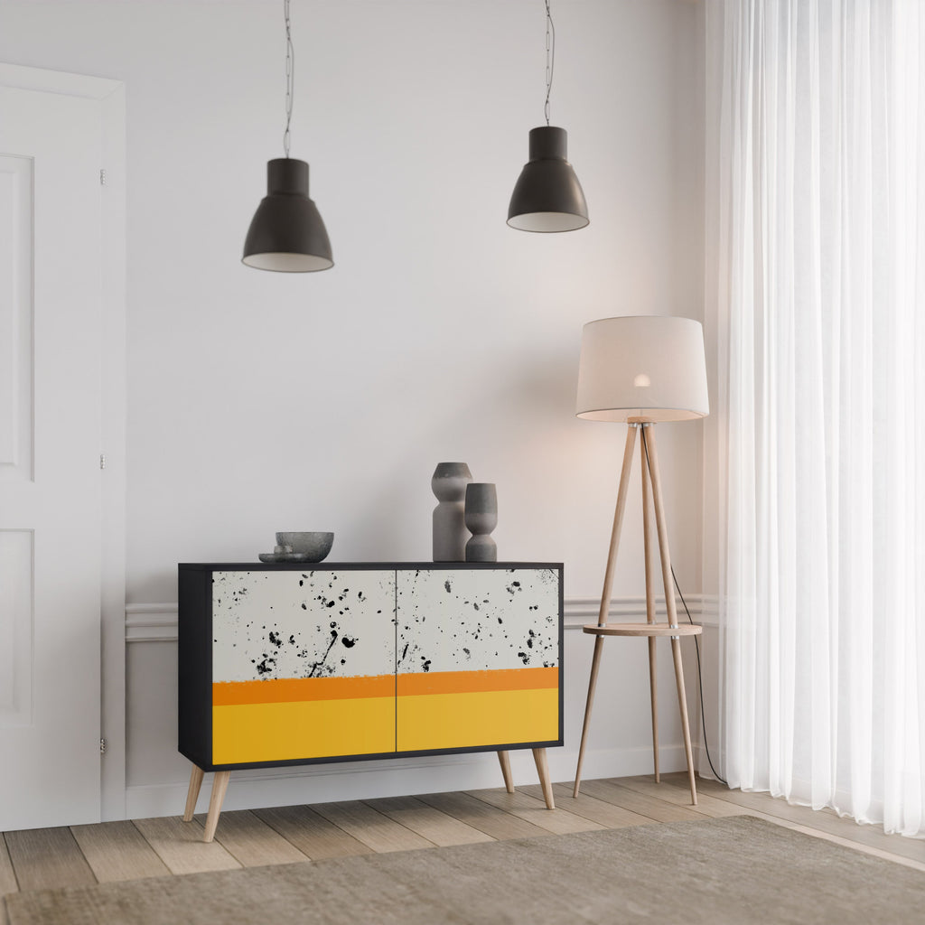 DYED BY ORANGE 2-Door Sideboard in Black Finish