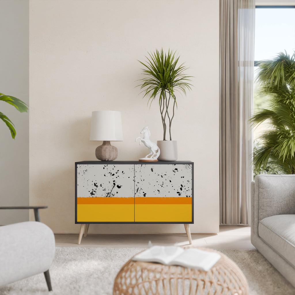 DYED BY ORANGE 2-Door Sideboard in Black Finish