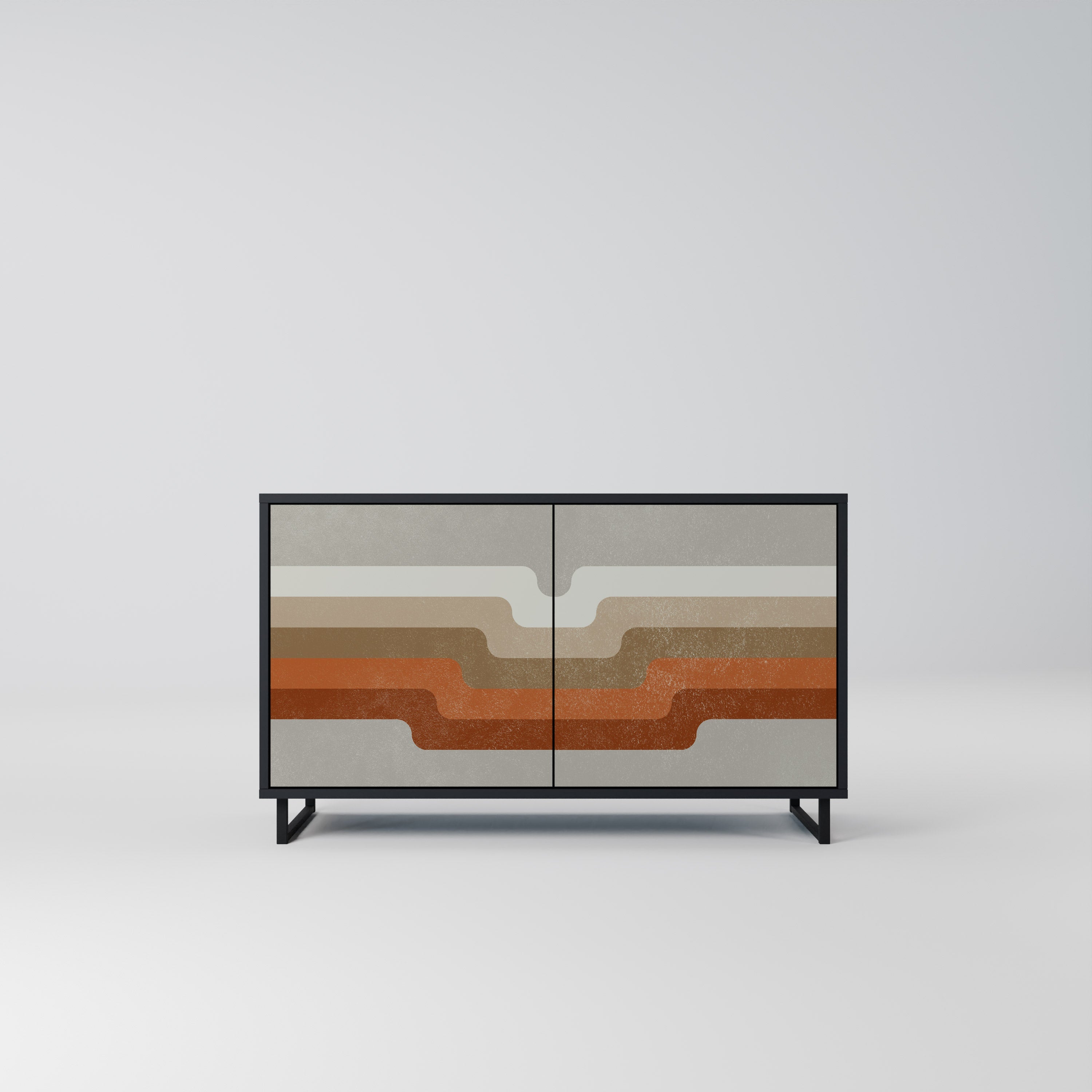 Buffet 2 portes PECULIAR TRAIL finition noire