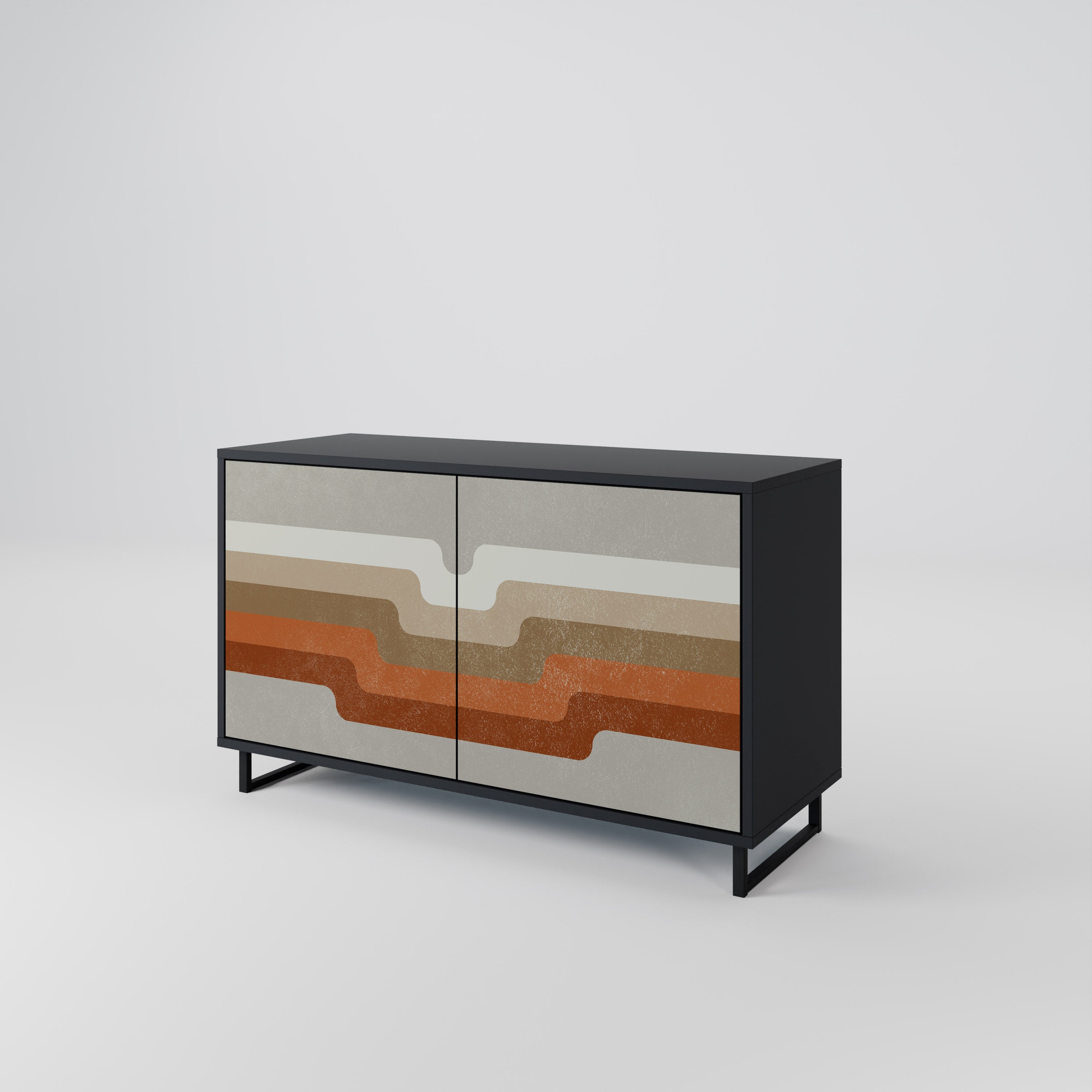 Buffet 2 portes PECULIAR TRAIL finition noire