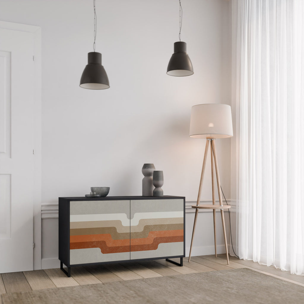 Buffet 2 portes PECULIAR TRAIL finition noire