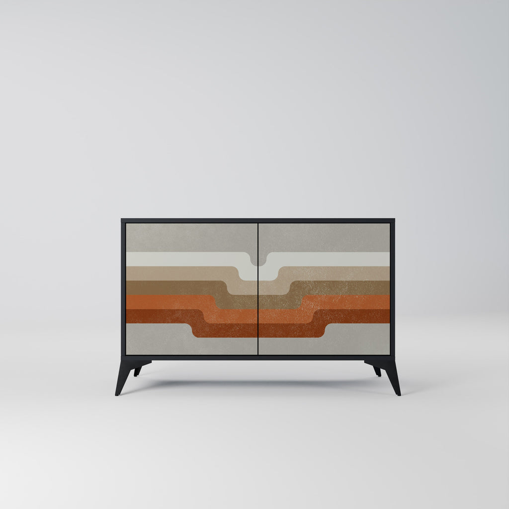 Buffet 2 portes PECULIAR TRAIL finition noire