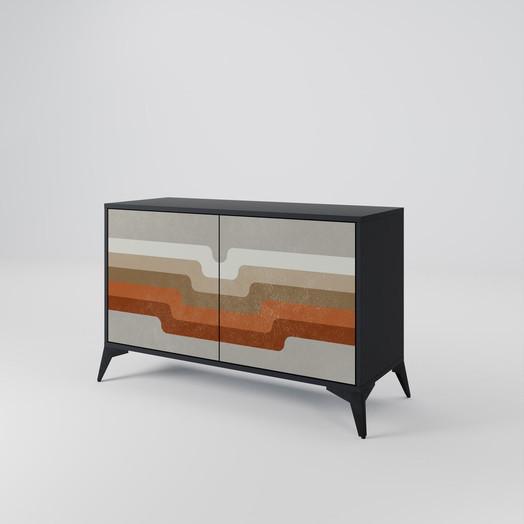 Buffet 2 portes PECULIAR TRAIL finition noire