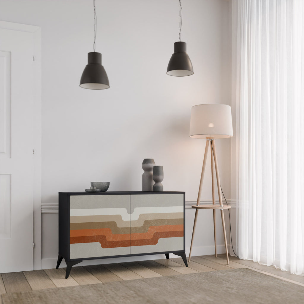 Buffet 2 portes PECULIAR TRAIL finition noire