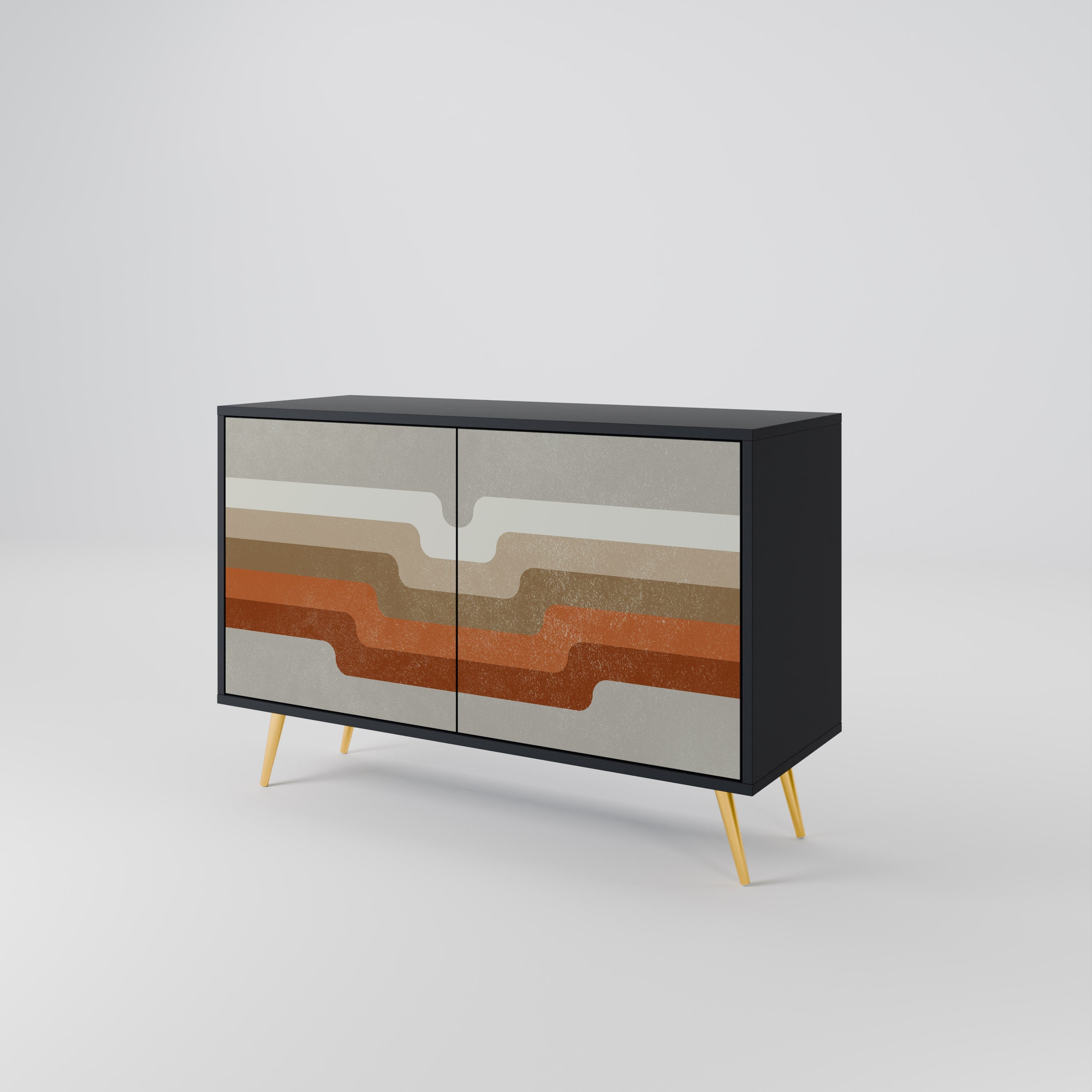 Buffet 2 portes PECULIAR TRAIL finition noire