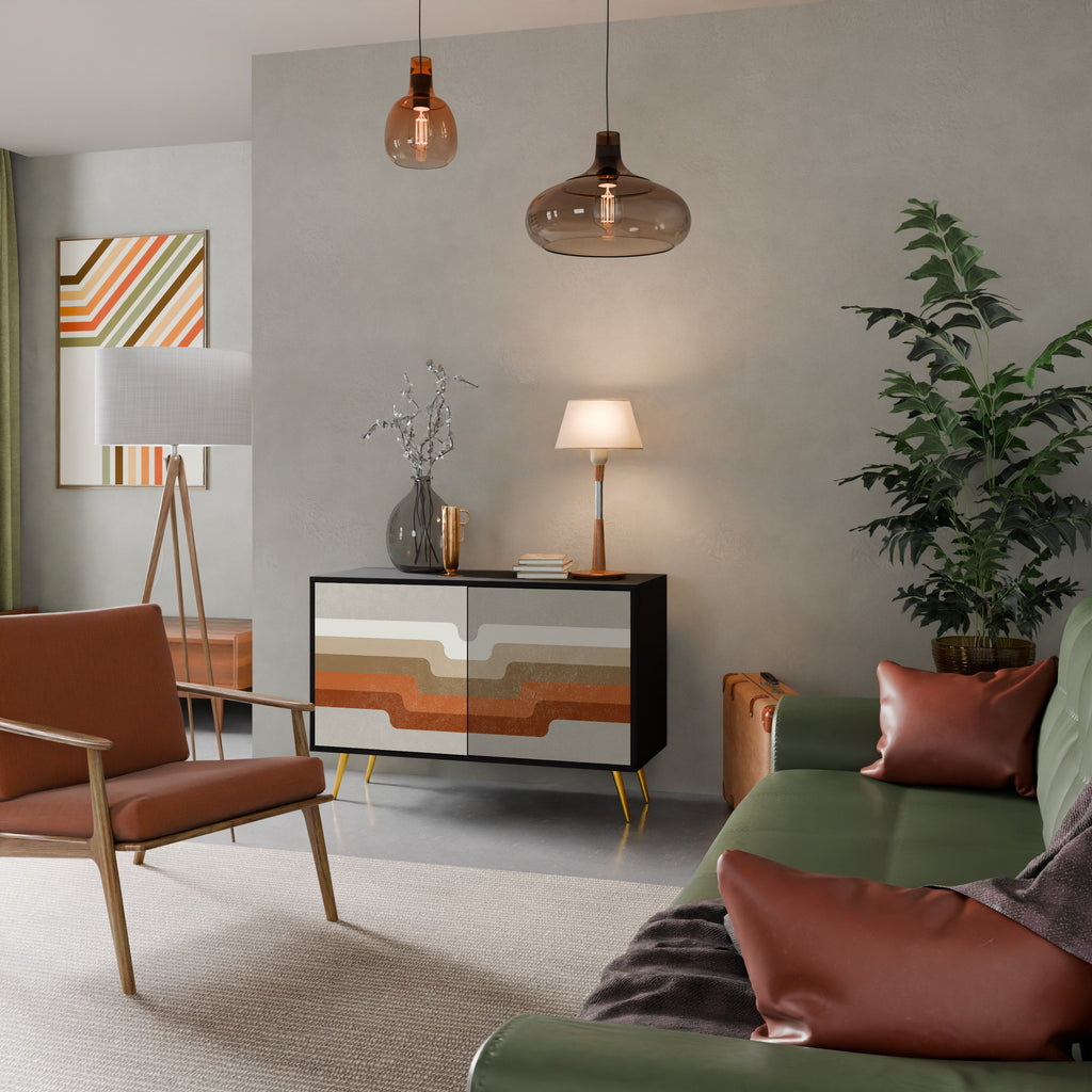 Buffet 2 portes PECULIAR TRAIL finition noire