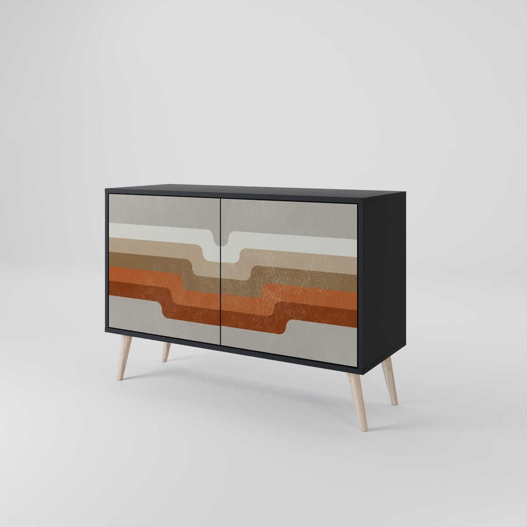 Buffet 2 portes PECULIAR TRAIL finition noire