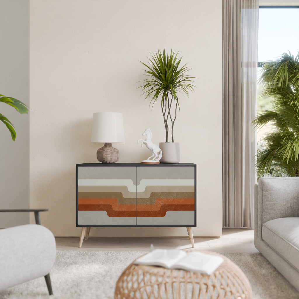 Buffet 2 portes PECULIAR TRAIL finition noire