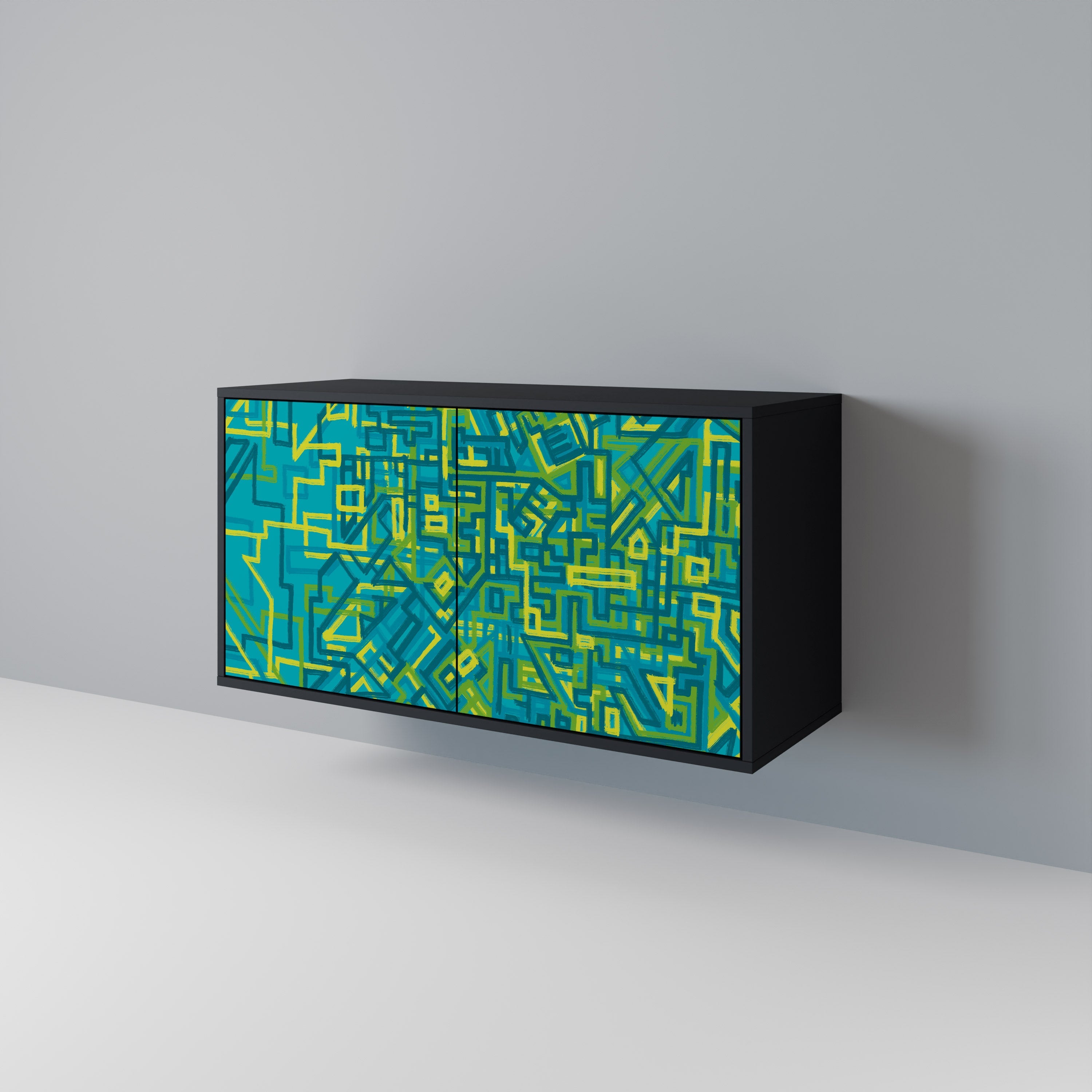 Buffet 2 portes NOSTALGIC MEMORIES en finition noire