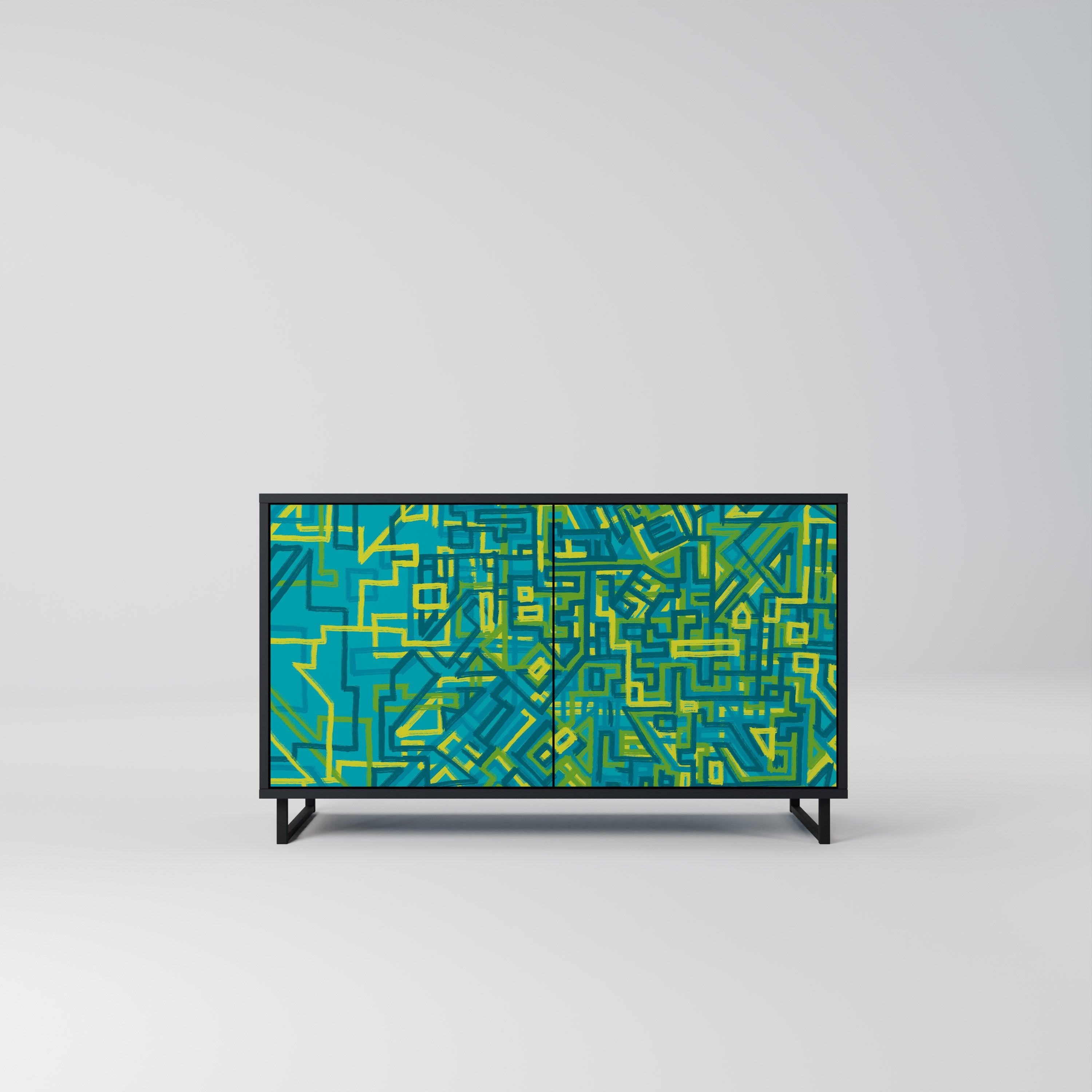 Buffet 2 portes NOSTALGIC MEMORIES en finition noire