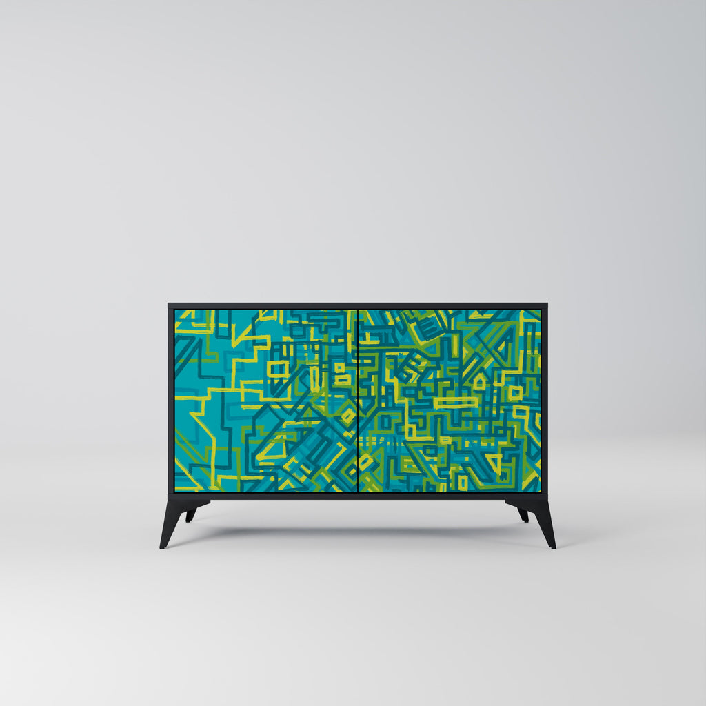 Buffet 2 portes NOSTALGIC MEMORIES en finition noire