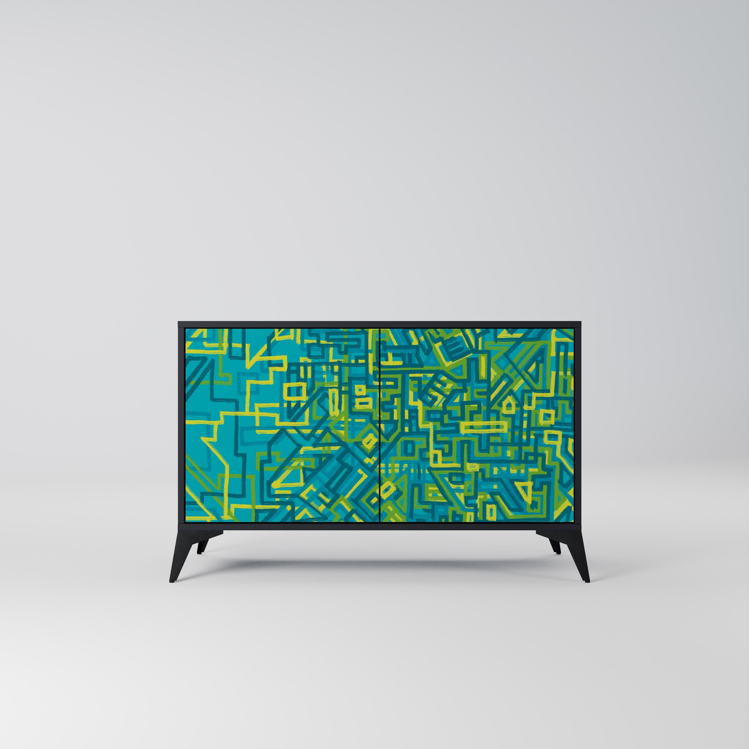 Buffet 2 portes NOSTALGIC MEMORIES en finition noire