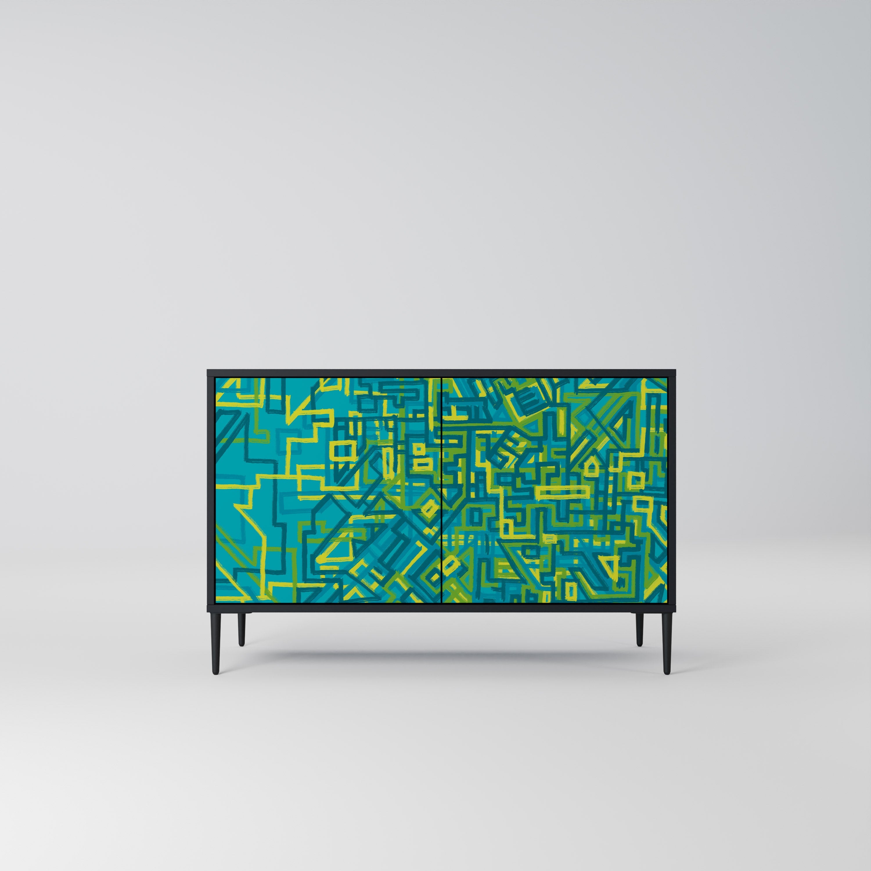 Buffet 2 portes NOSTALGIC MEMORIES en finition noire