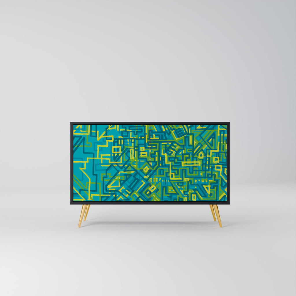 Buffet 2 portes NOSTALGIC MEMORIES en finition noire