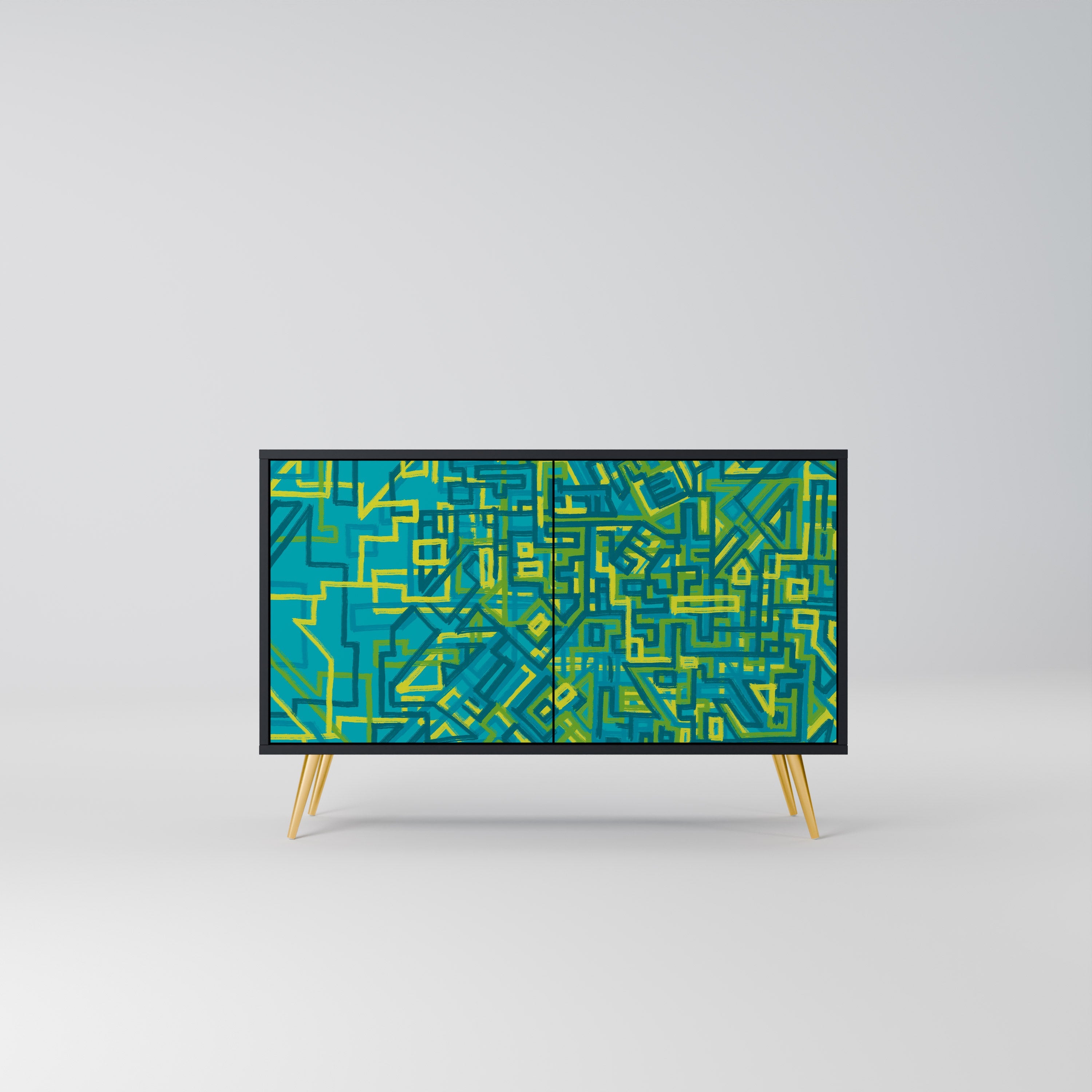 Buffet 2 portes NOSTALGIC MEMORIES en finition noire