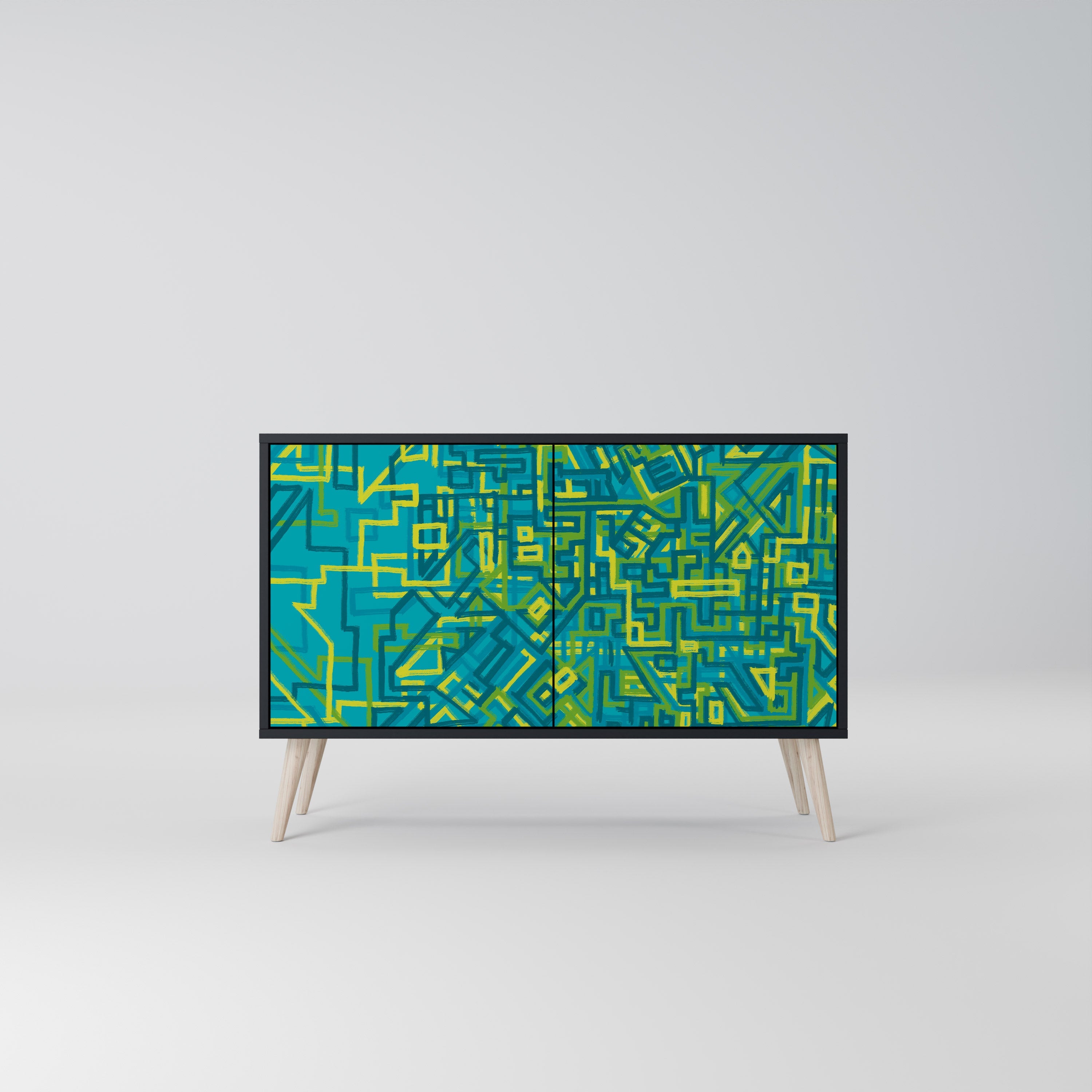 Buffet 2 portes NOSTALGIC MEMORIES en finition noire