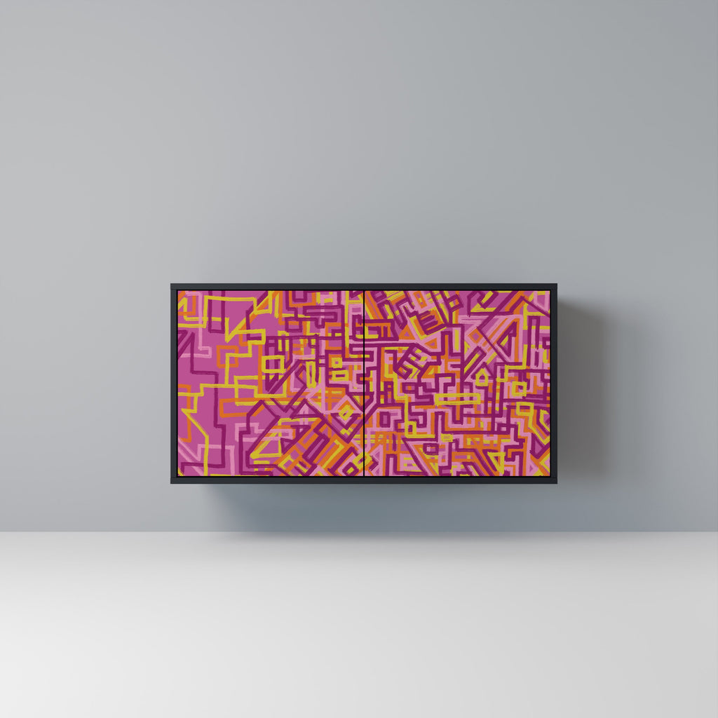 LOVELY MEMORIES 2-Door Sideboard in Black Finish