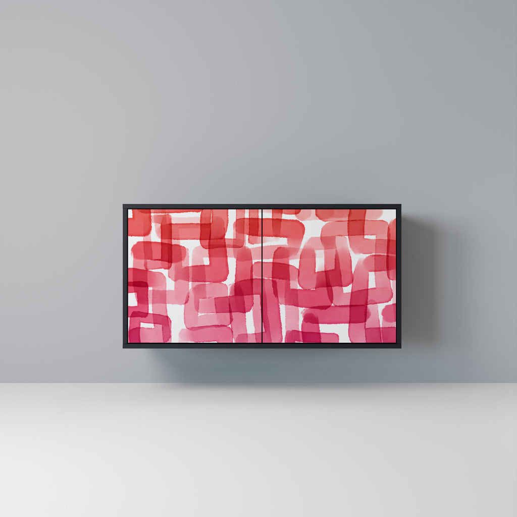 Buffet 2 portes KALEIDOSCOPIC CUBISM en finition noire