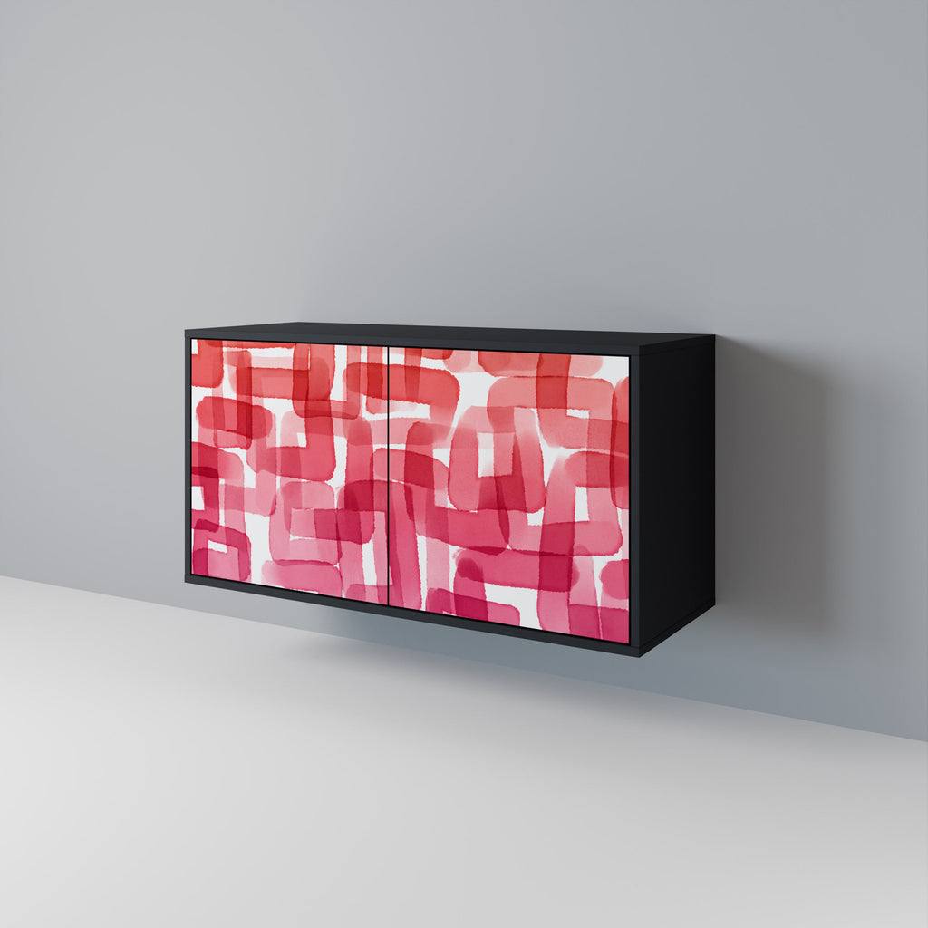Buffet 2 portes KALEIDOSCOPIC CUBISM en finition noire