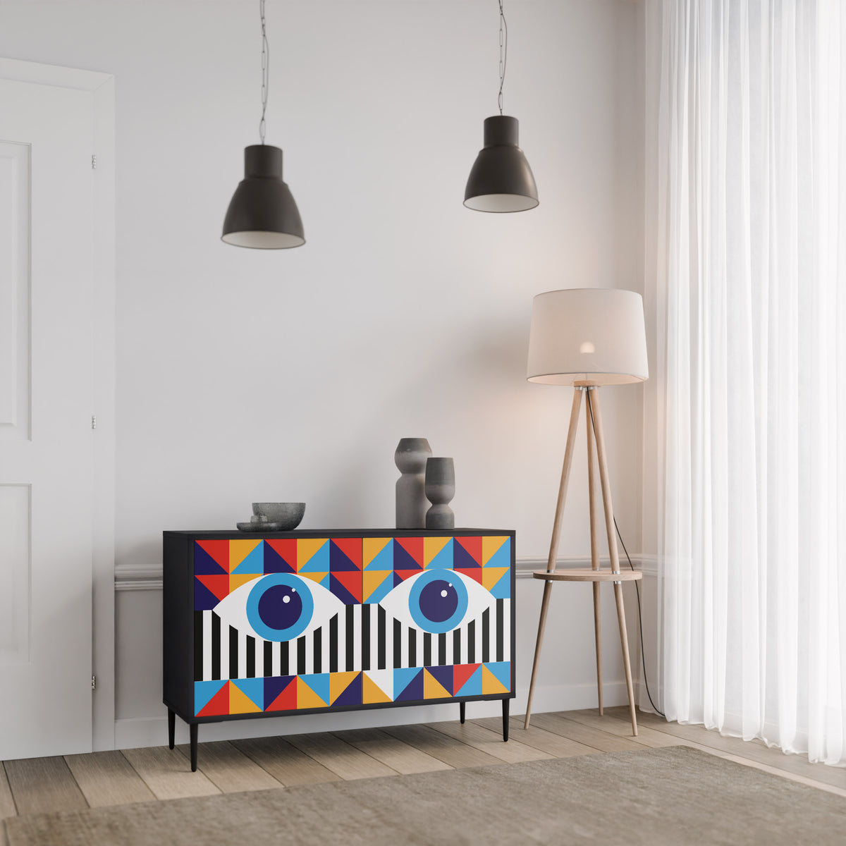 ABSTRACTION AND GEOMETRY 2-Door Sideboard