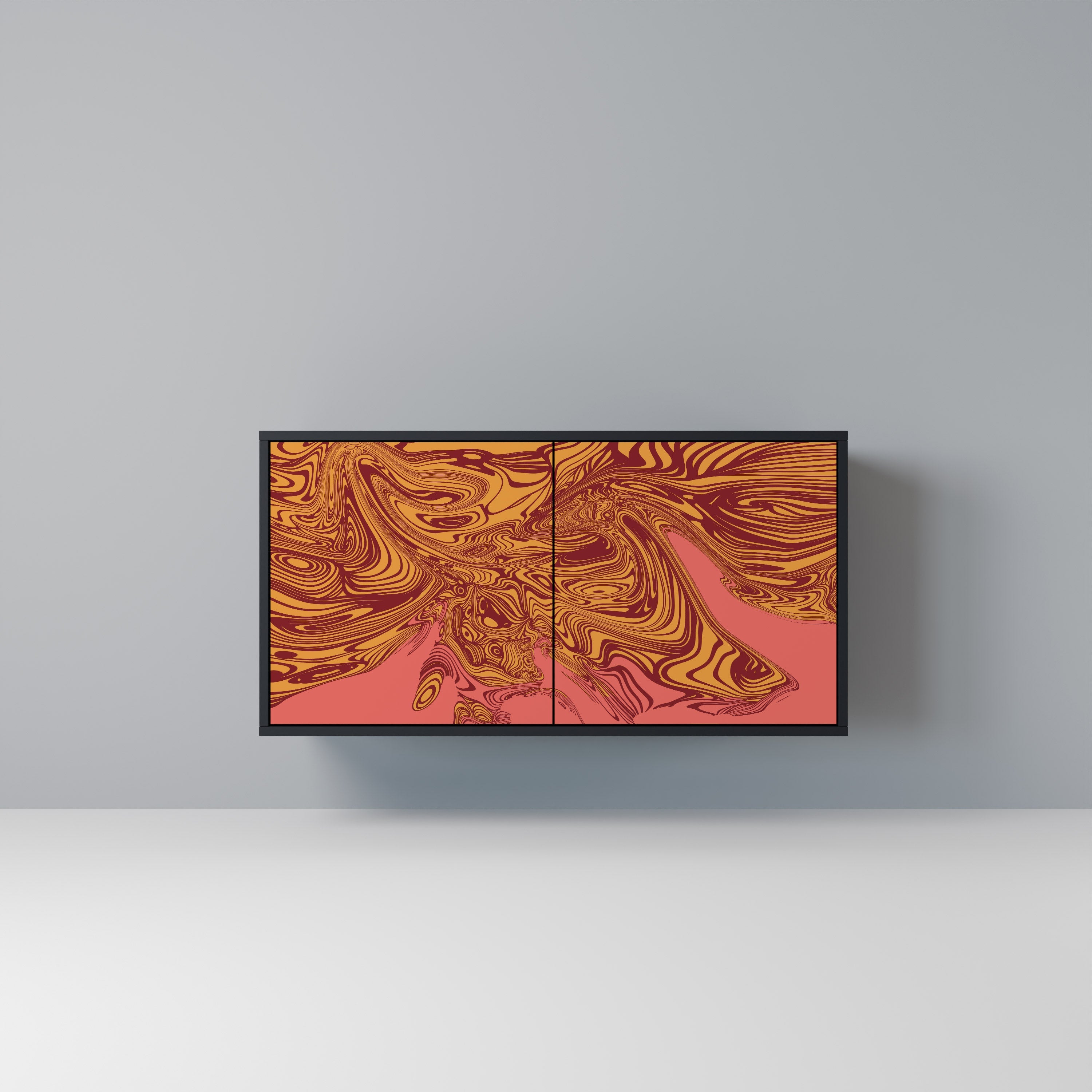 Buffet 2 portes FLOATING THOUGHTS en finition noire