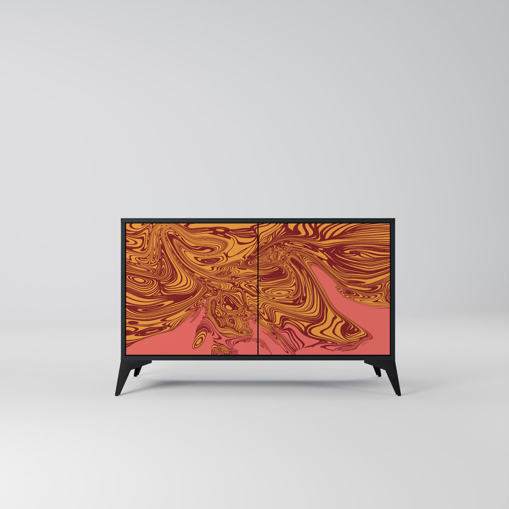 Buffet 2 portes FLOATING THOUGHTS en finition noire