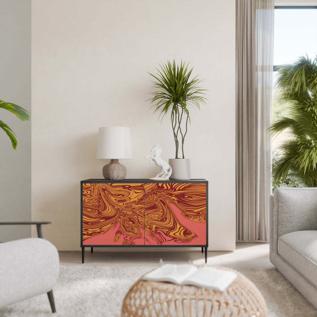 Buffet 2 portes FLOATING THOUGHTS en finition noire