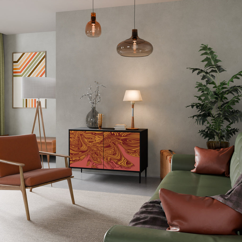 Buffet 2 portes FLOATING THOUGHTS en finition noire