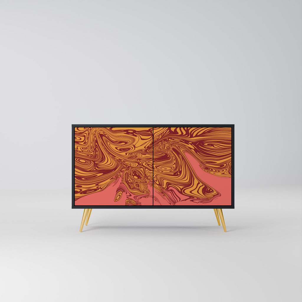 Buffet 2 portes FLOATING THOUGHTS en finition noire