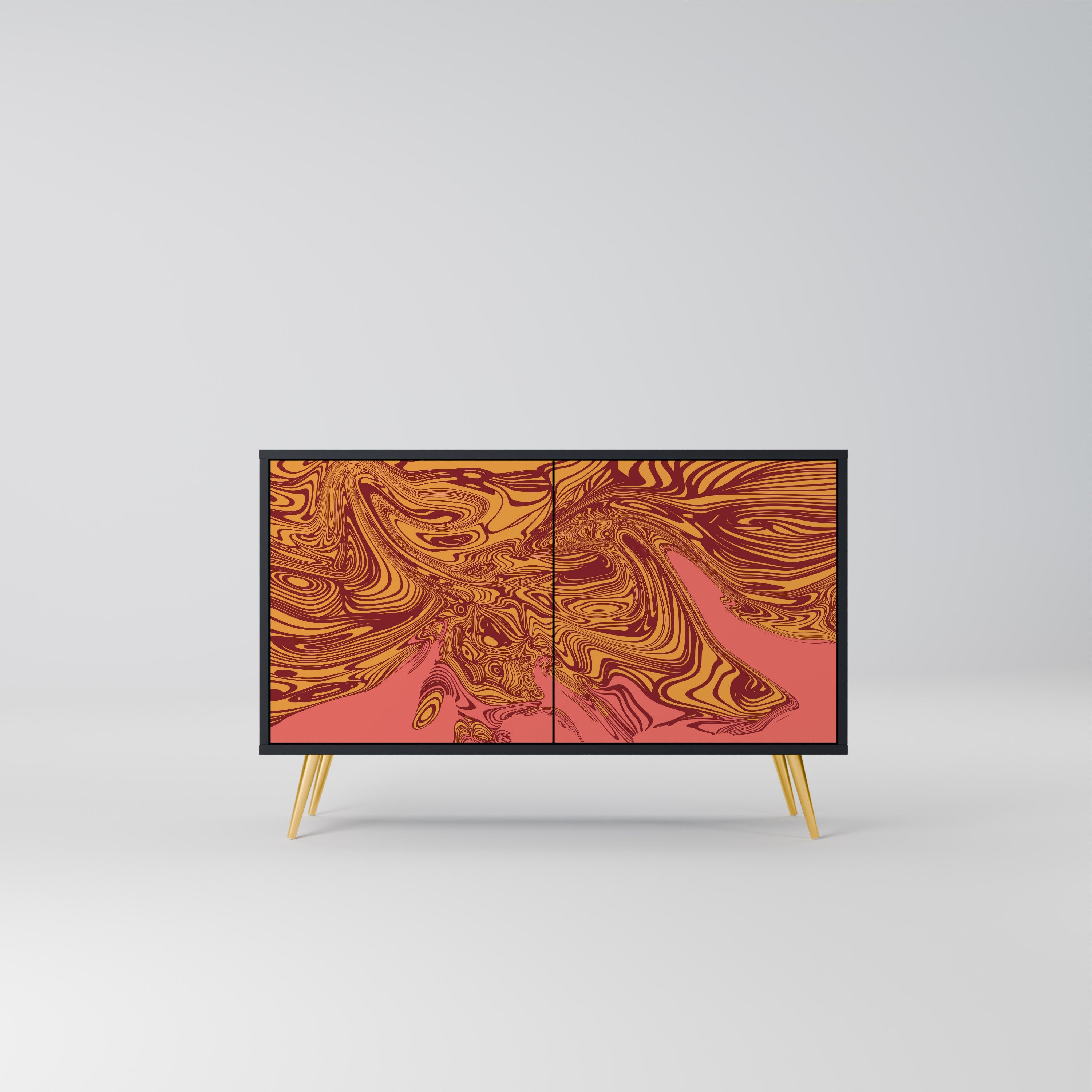 Buffet 2 portes FLOATING THOUGHTS en finition noire