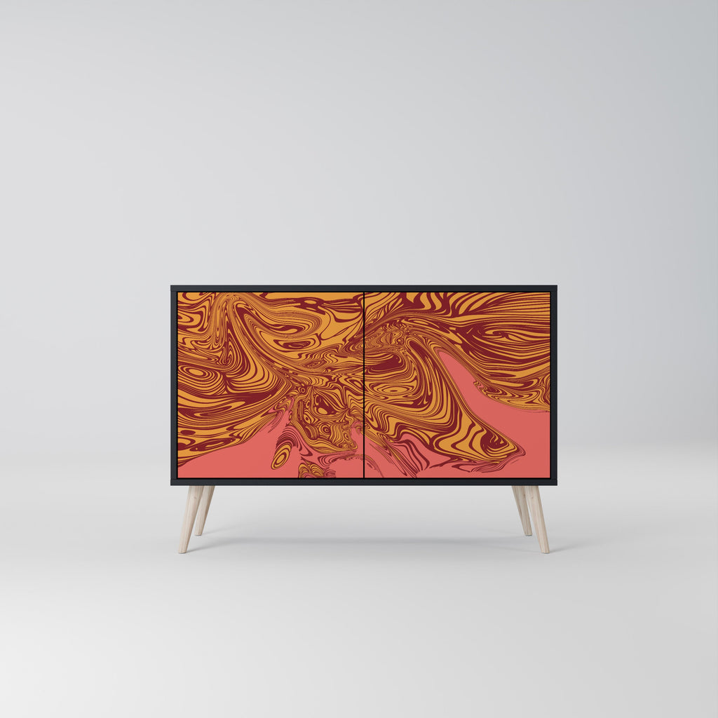 Buffet 2 portes FLOATING THOUGHTS en finition noire