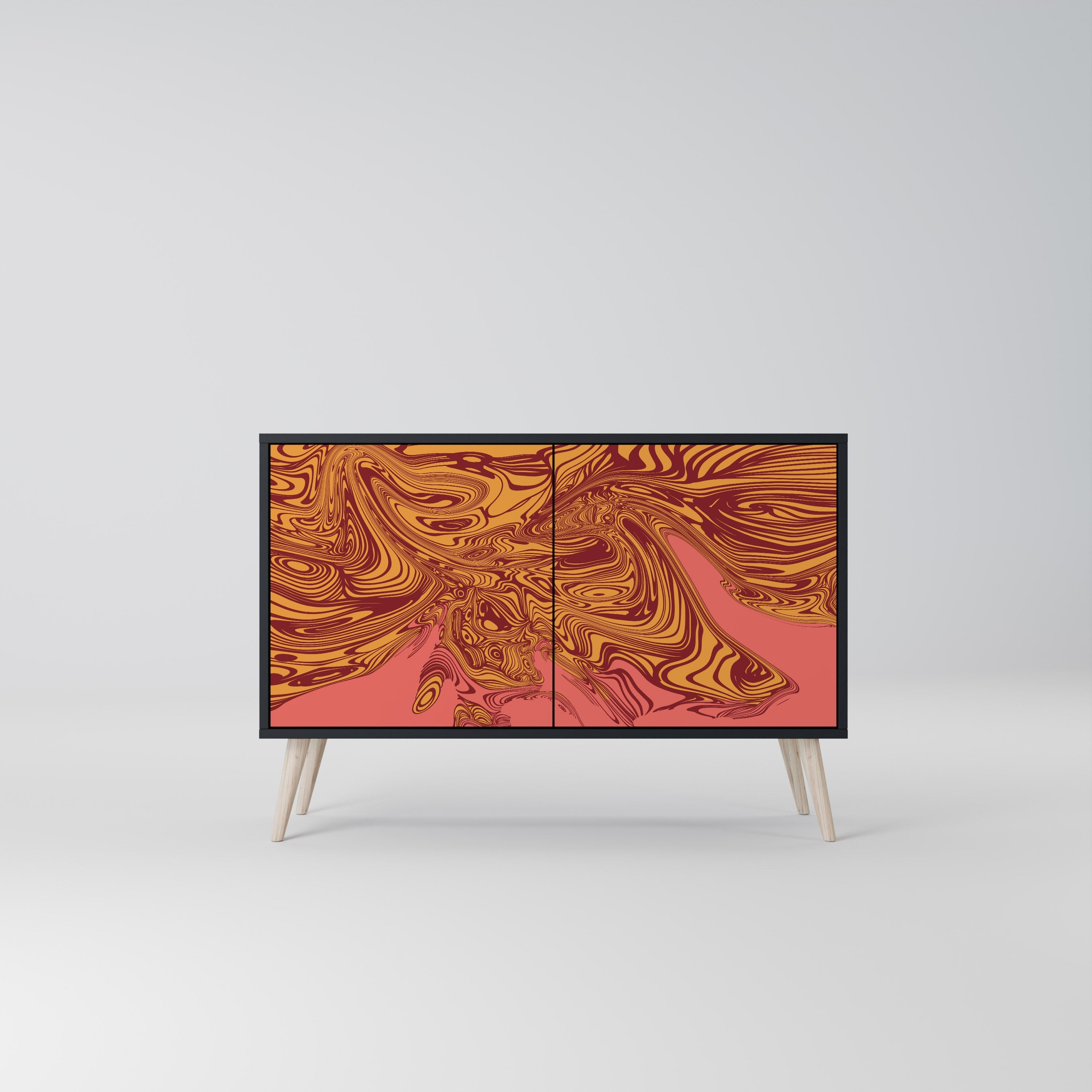 Buffet 2 portes FLOATING THOUGHTS en finition noire